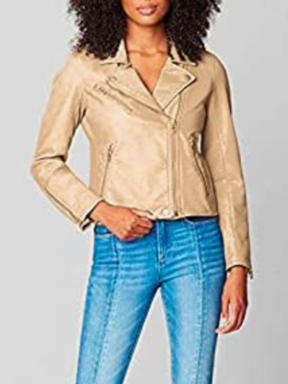 BLANKNYC Tan Faux Leather Moto Jacket – Small – Anthropologie